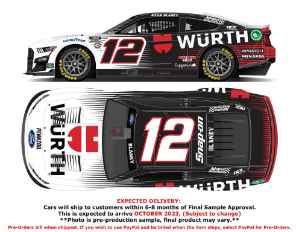 *CANCELLED* Ryan Blaney 2023 Wurth 1:24 Nascar Diecast Ryan Blaney, Nascar Diecast, 2023 Nascar Diecast, 1:24 Scale Diecast