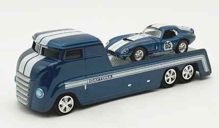 *Preorder* Shelby Daytona 1:64 Hauler and #65 Daytona Coupe Blue with White stripes  1:64, ACME Diecast,