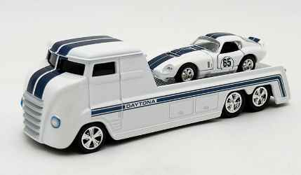 *Preorder* Shelby Daytona 1:64 Hauler and #65 Daytona Coupe White with Blue stripes  1:64, ACME Diecast,