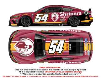 *CANCELLED* Ty Gibbs 2023 Shriners / Darlington Throwback 1:24 Elite Nascar Diecast Tyler Reddick, Nascar Diecast, 2022 Nascar Diecast, 1:24 Scale Diecast, pre order diecast, Elite