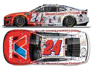 *CANCELLED* William Bryon 2025 Valvoline/Blood Cancer United 1:24 Nascar Diecast William Bryon, Nascar Diecast, 2025 Nascar Diecast, 1:24 Scale Diecast