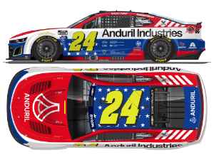 *Preorder* William Byron 2026 Anduril Patriotic 1:24 Color Chrome Nascar Diecast William Byron, Nascar Diecast, 2026 Nascar Diecast, 1:24 Scale Diecast