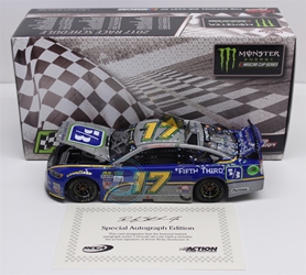 Ricky Stenhouse Jr Autographed 2017 Fifth Third/Talladega/First Cup Win Raw 1:24 Nascar Diecast Ricky Stenhouse Jr Nascar Diecast,2017 Nascar Diecast,1:24 Scale Diecast,Fifth Third pre order diecast