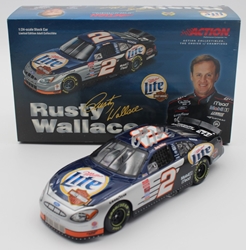 Rusty Wallace 2001 Autographed Miller Lite / Harley-Davidson 1:24 Nascar Diecast Rusty Wallace 2001 Autographed Miller Lite / Harley-Davidson 1:24 Nascar Diecast 