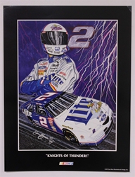 Rusty Wallace "Knights of Thunder" 17" X 23" Original 1997 Sam Bass Poster Sam Bass, Rusty Wallace, 1997, Monster Energy Cup Series, Winston Cup,Poster,
