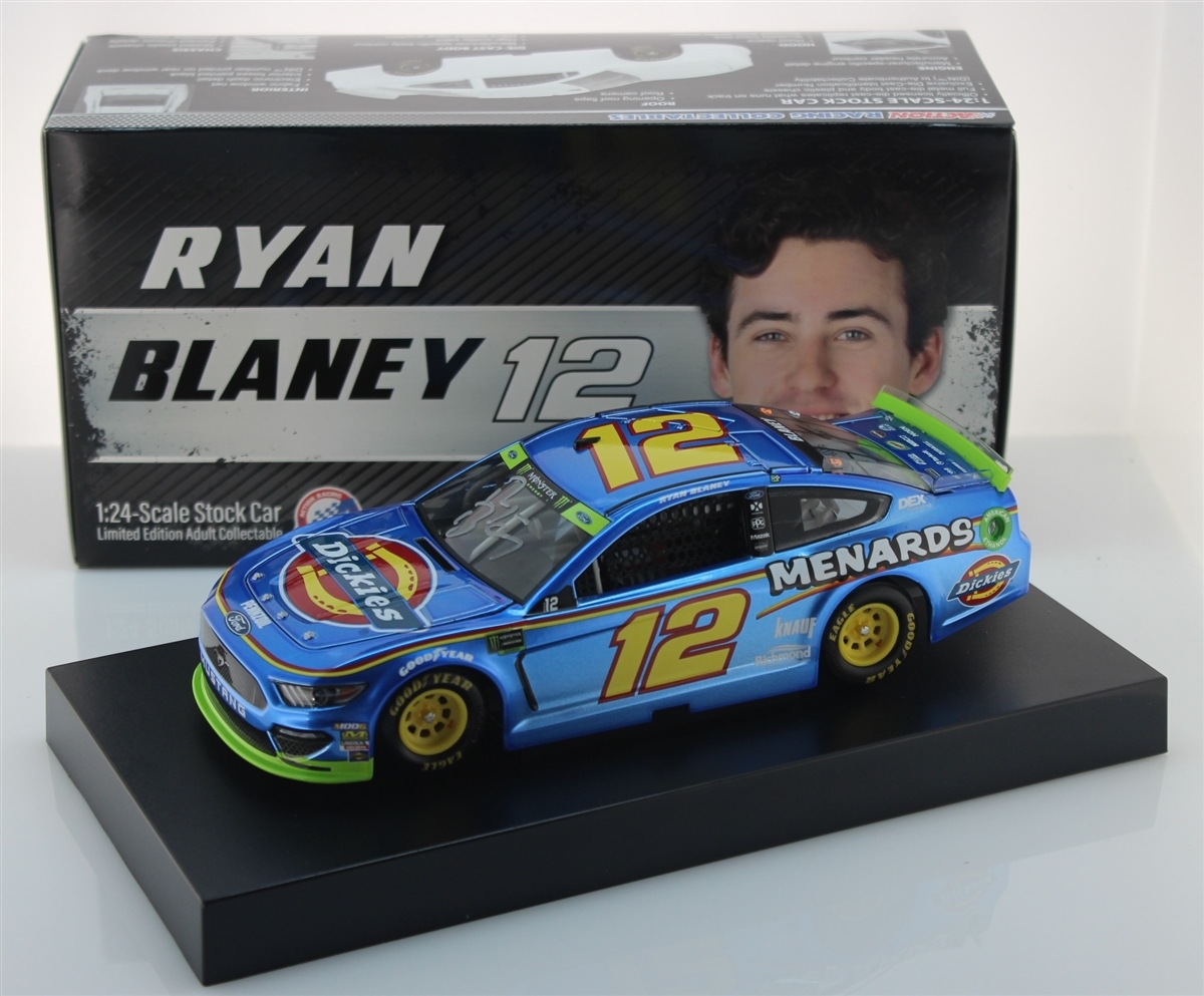 RYAN BLANEY #12 2019 AUTOGRAPHED DICKIES 1/24 SCALE NEW FREE SHIPPING 