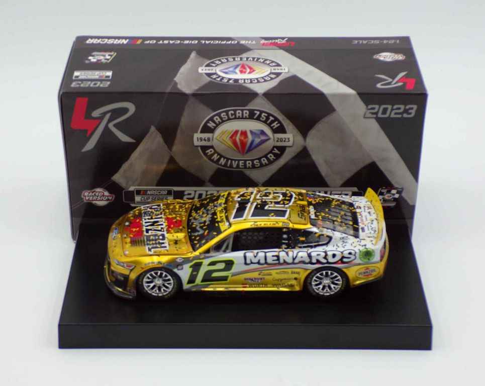 Ryan Blaney 2023 Pennzoil/Menards Talladega &ndash; Auto Vincitrice 1:64 Pressofuso (Action)