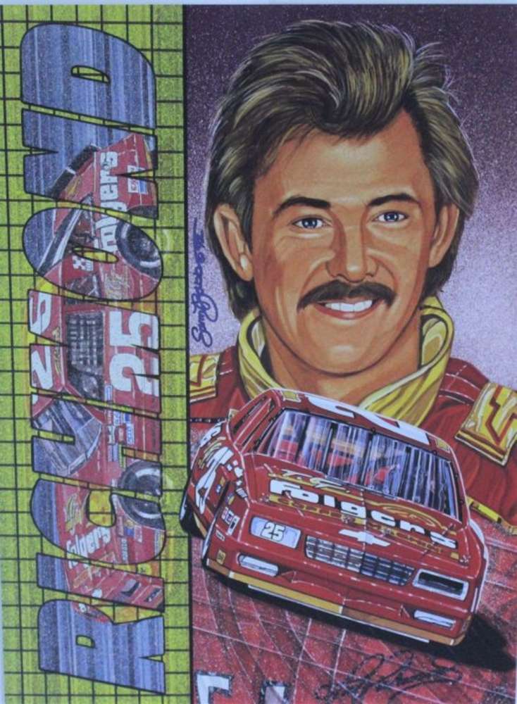 Sam Bass Model Set of 10 1992 Sam Bass Posters Of Drivers 15.5