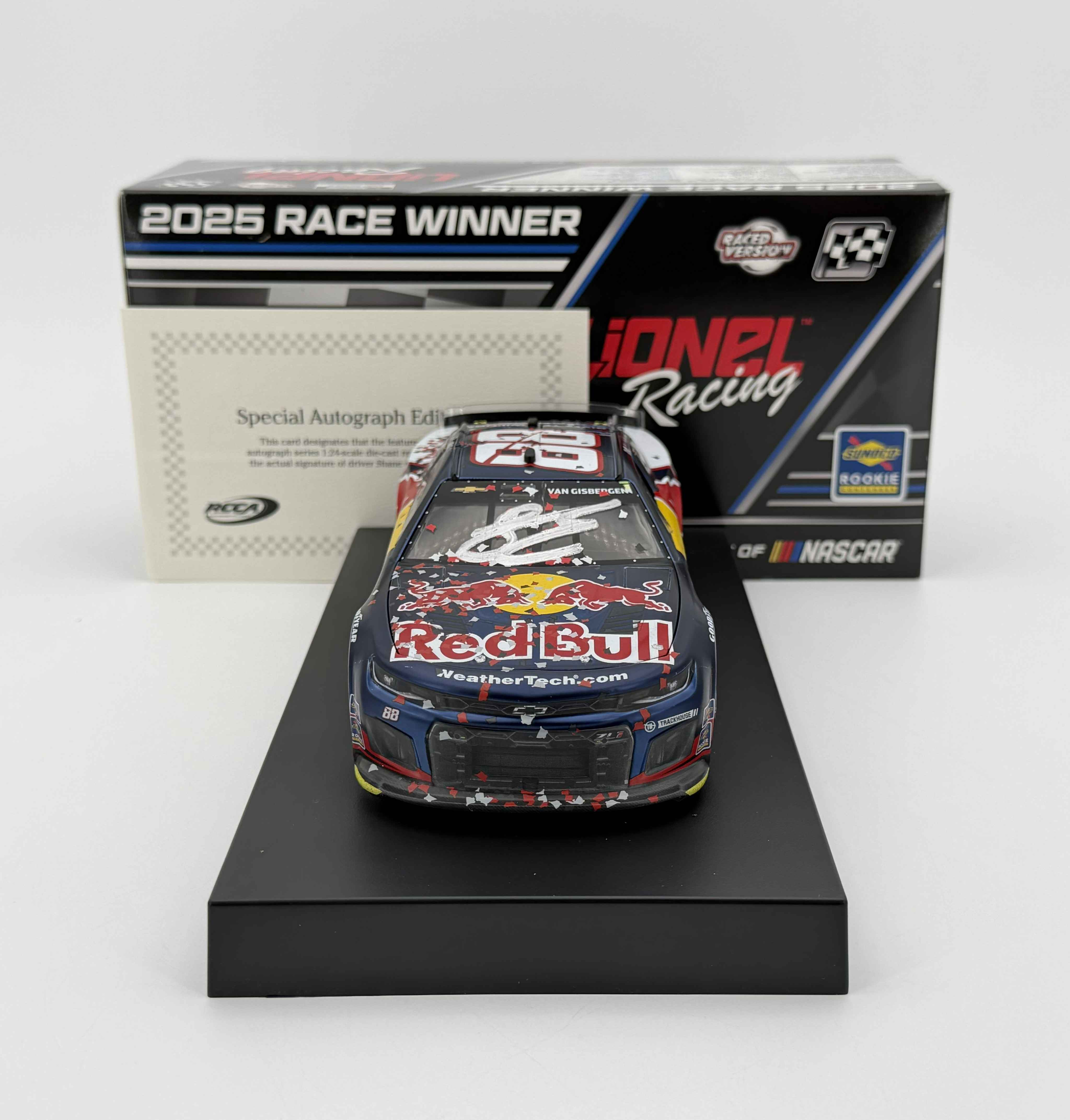 Shane Van Gisbergen Autographed 2025 Red Bull / Sonoma Race Win 1