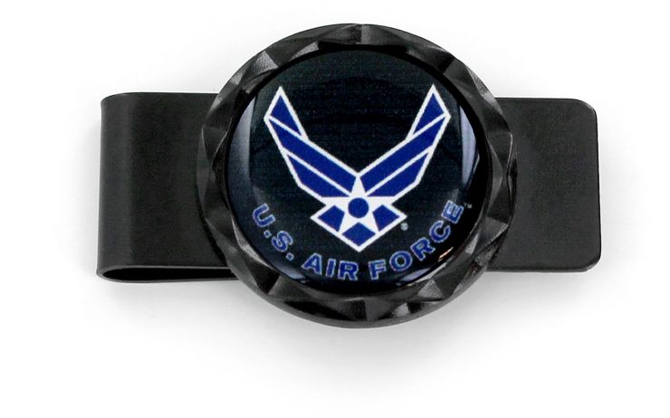 US AIR FORCE BLACK DIAMOND CUT MONEY CLIP Air Force, USAF, money clip, military