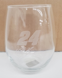 William Byron Name & Number Etched Glass Tumbler William Byron Name & Number Etched Glass Tumbler