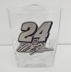 William Byron Pewter Name & Number Rocks Glass William Byron Pewter Name & Number Rocks Glass