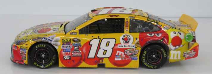 Kyle Busch Autographed 2016 M&MS Brand Red Nose Kansas Win 1:24 Elite Nascar Diecast Kyle Busch, Nascar Diecast, 2016 Nascar Diecast, Elite, 1:24 Scale Diecast Autographed 