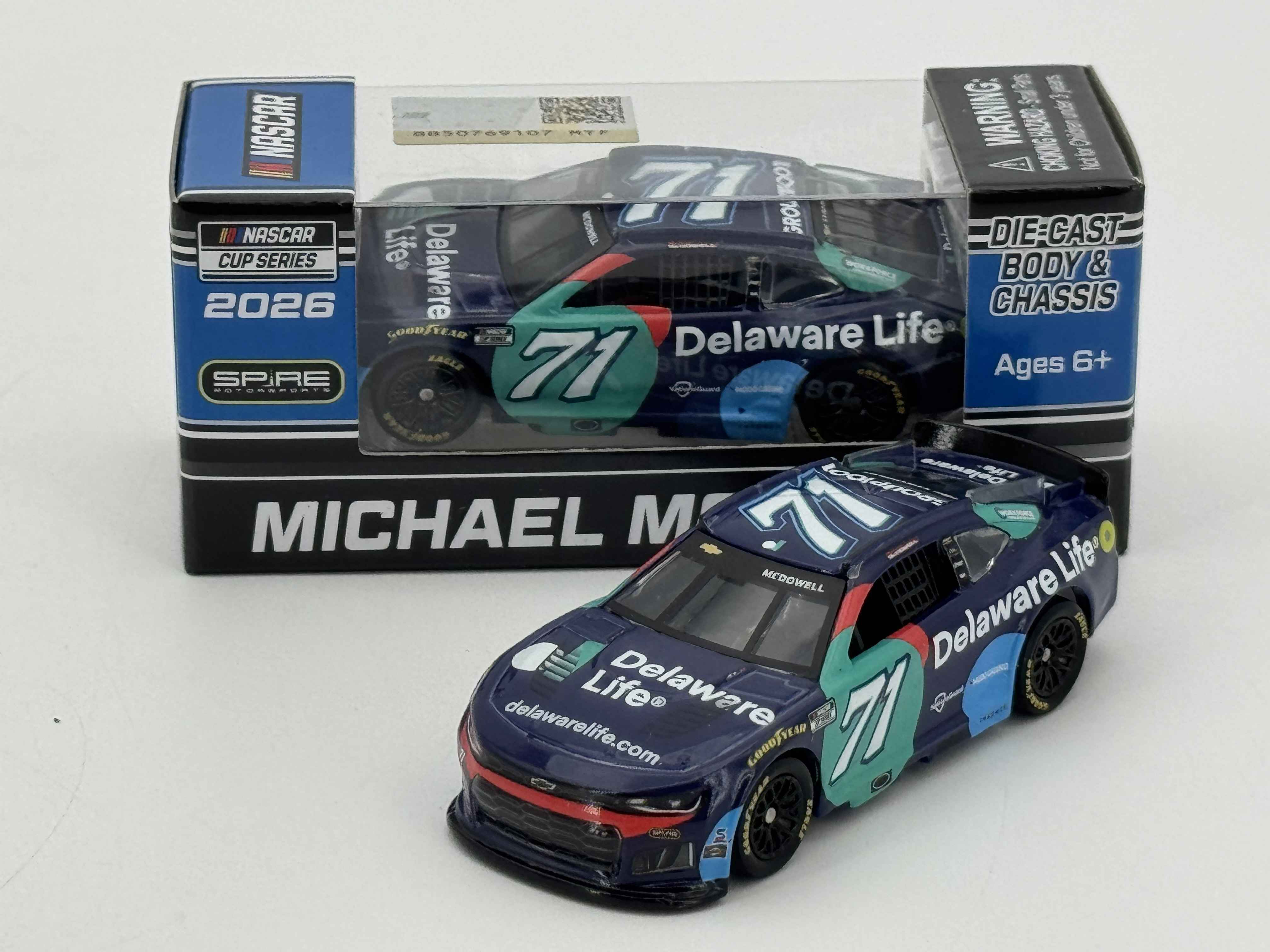 Michael McDowell 2026 Delaware Life 1:64 Nascar Diecast